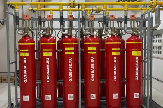 Модули газового пожаротушения на монтажной раме